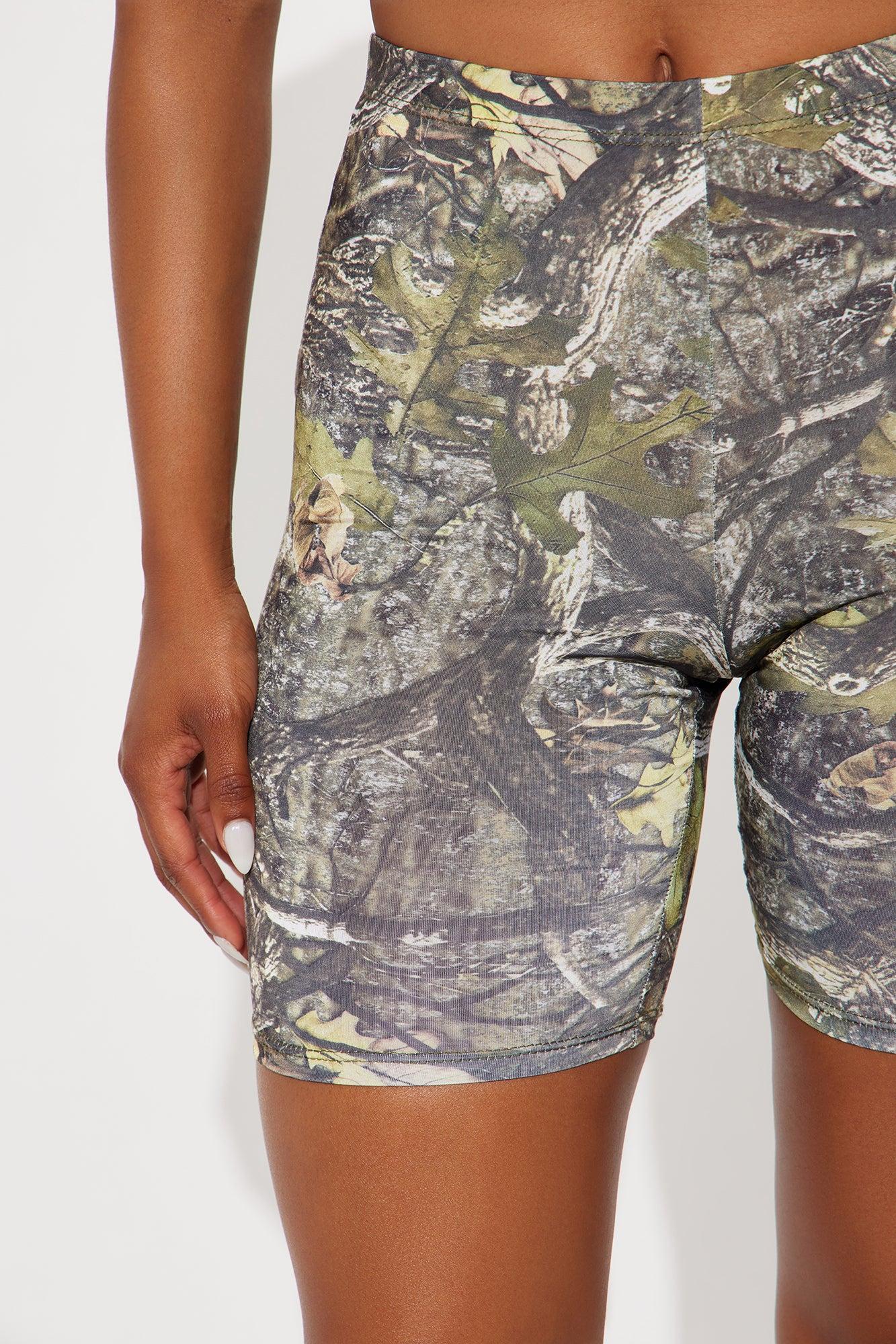 Lost In Woods Camo Biker Short - Green/combo Product Image