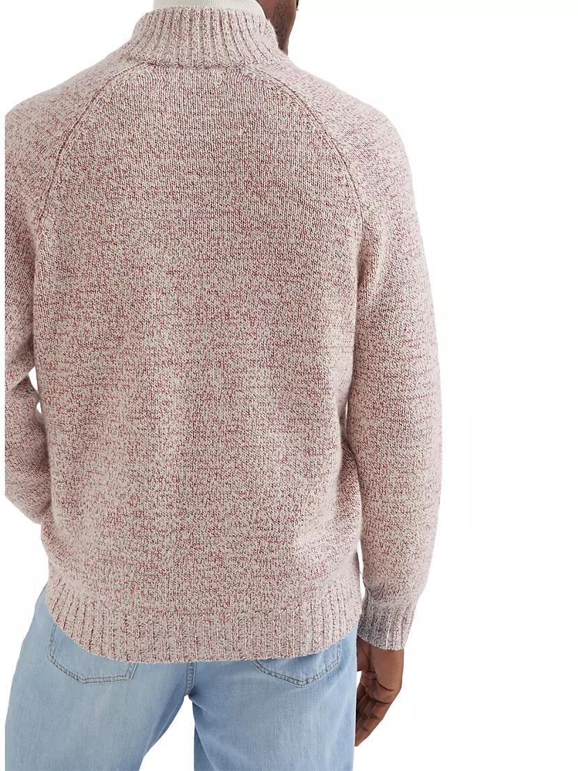 Moulin Cashmere Cardigan with Raglan Sleeves and Zipper Product Image