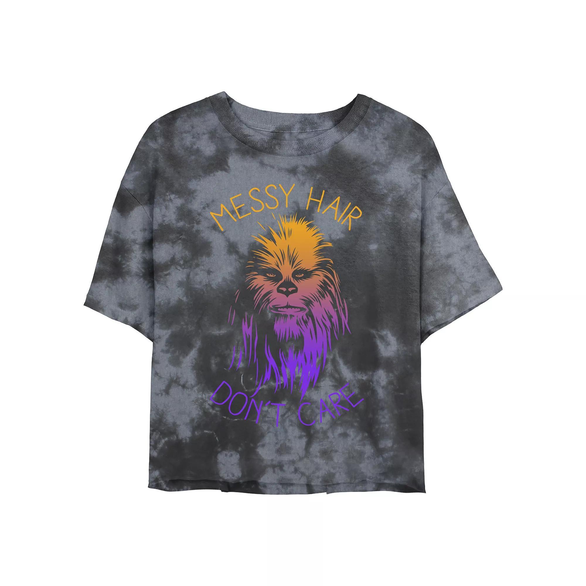 Juniors' Disney Mickey Mouse Smiling Pose Wash Crop Tee, Girl's, Size: Medium, Black Grey Product Image