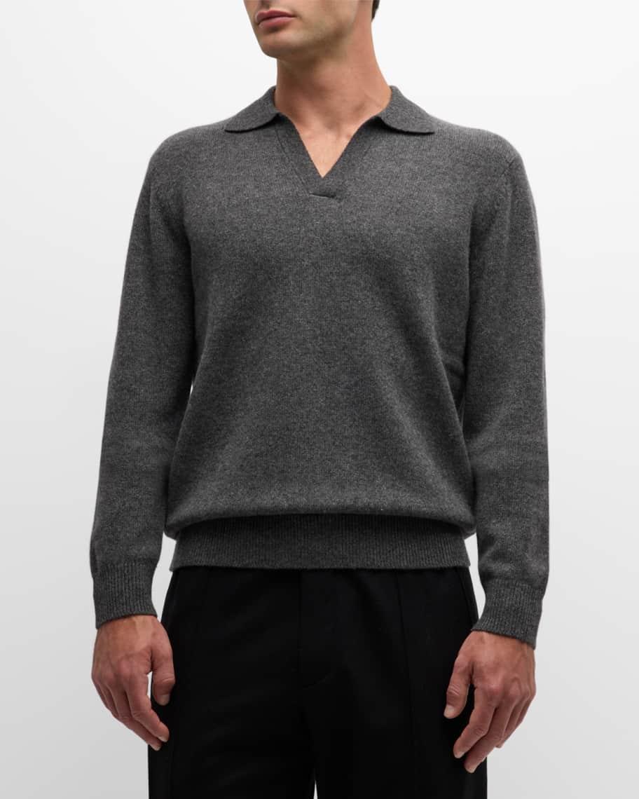 Mens Johnny-Collar Polo Shirt Product Image