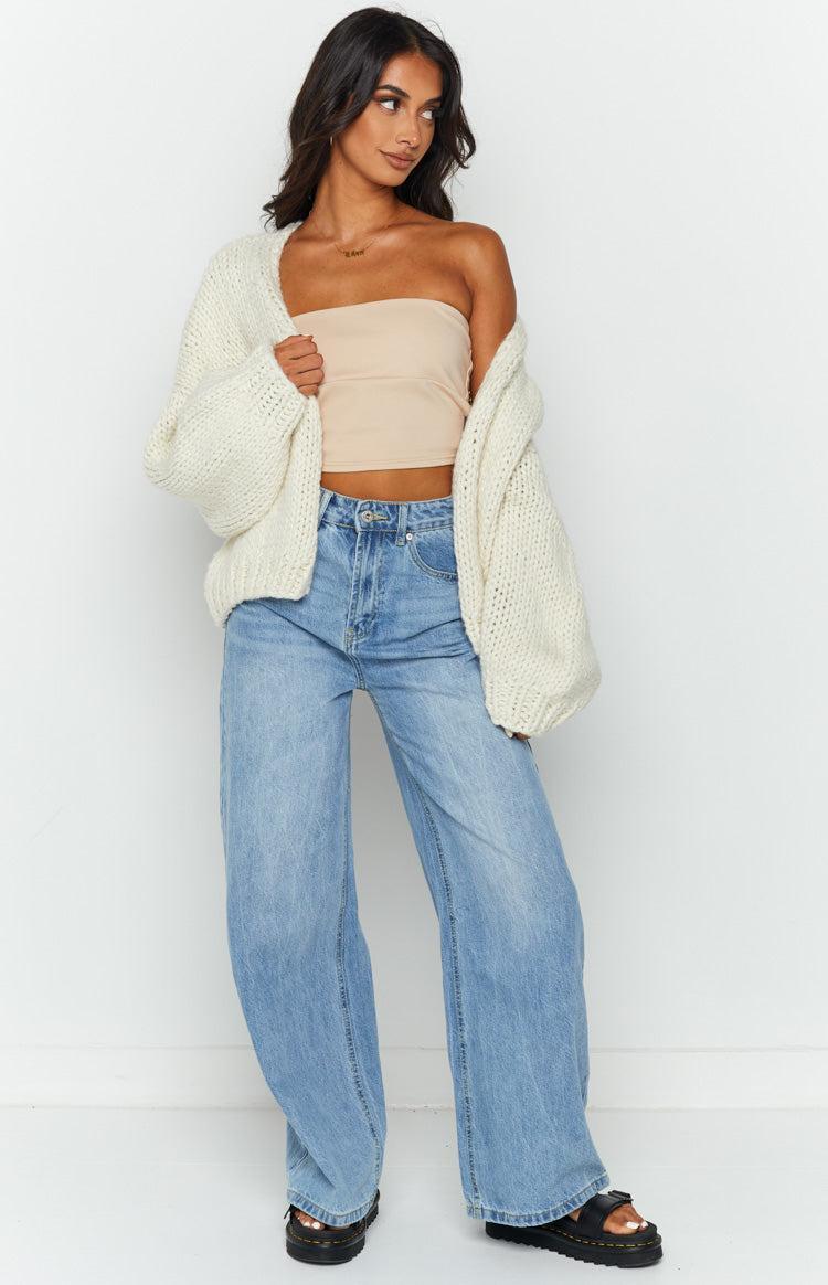 Bad Habits Cream Knit Cardigan Product Image