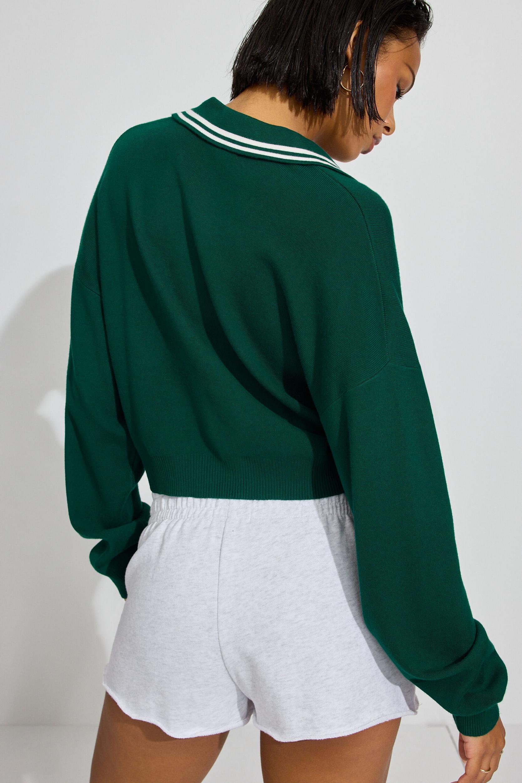Bouclé Short Sleeve Polo Top Product Image