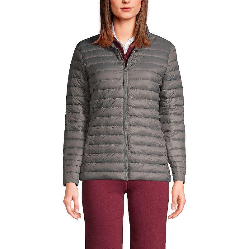 Women's Lands' End School Uniform ThermoPlume Jacket, Size: Small, Green Product Image