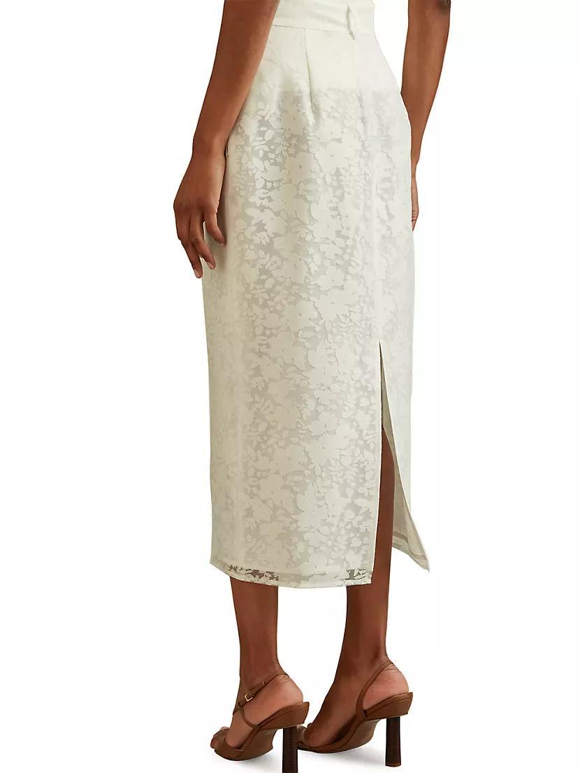 Denver Floral Tulle Midi-Skirt Product Image