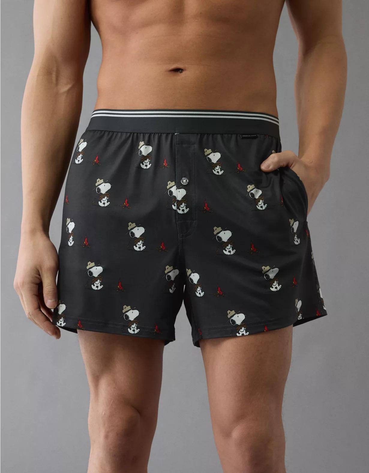 AEO Men's Snoopy Camp Ultra Soft Pocket Boxer Short Product Image