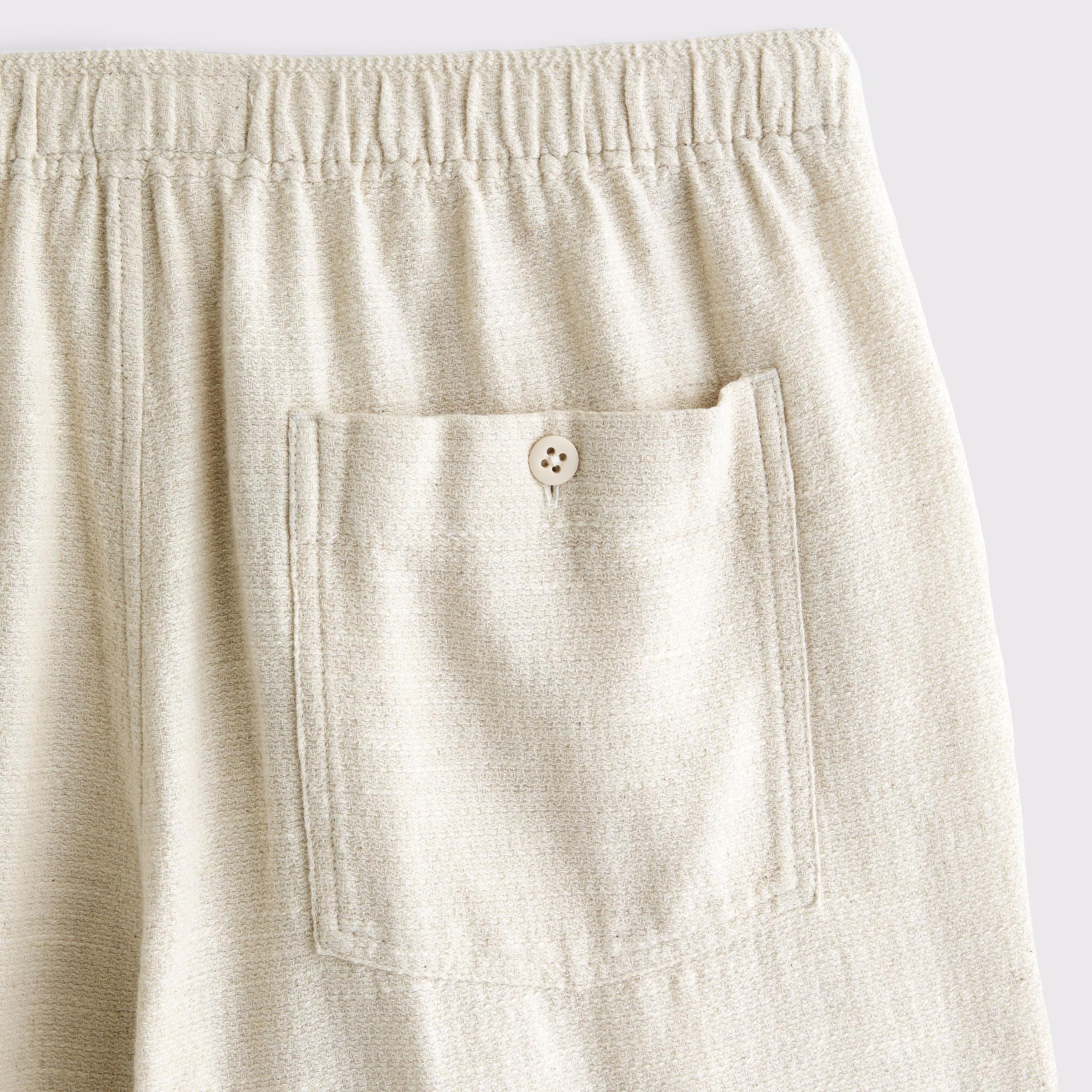 Baggy Cotton Textured Pull-On Pant Product Image