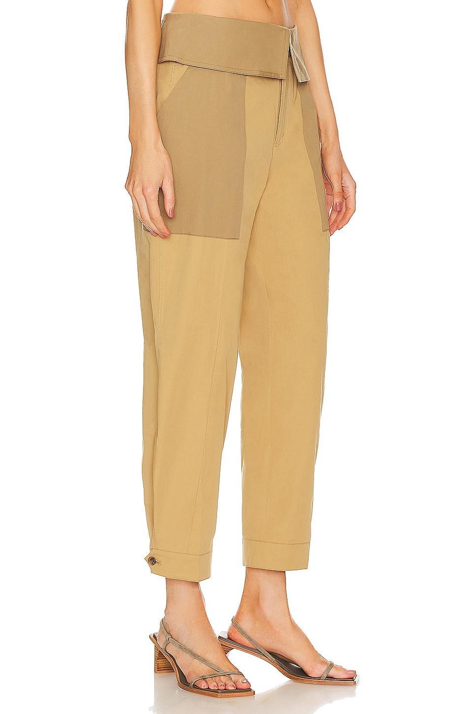 Womens Cotton Foldover Trousers Product Image