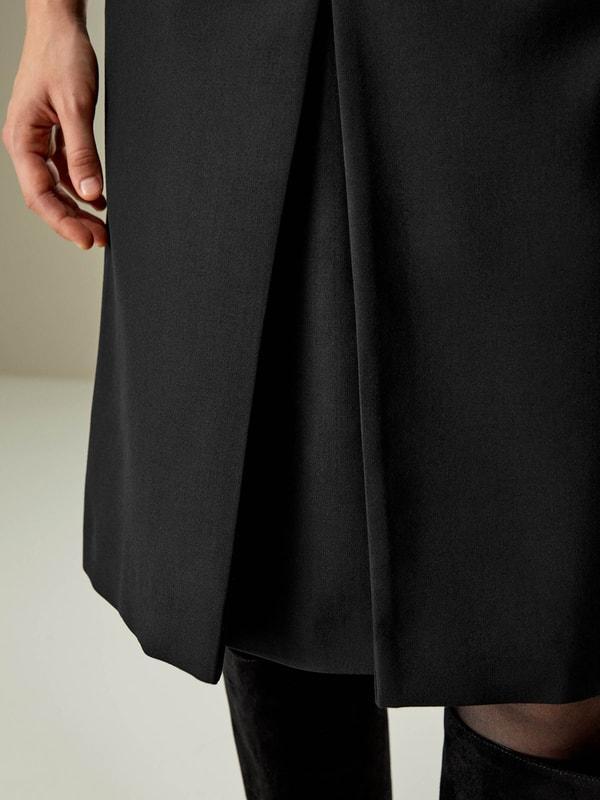 A-Line Wool Silk Blend Skirt Product Image