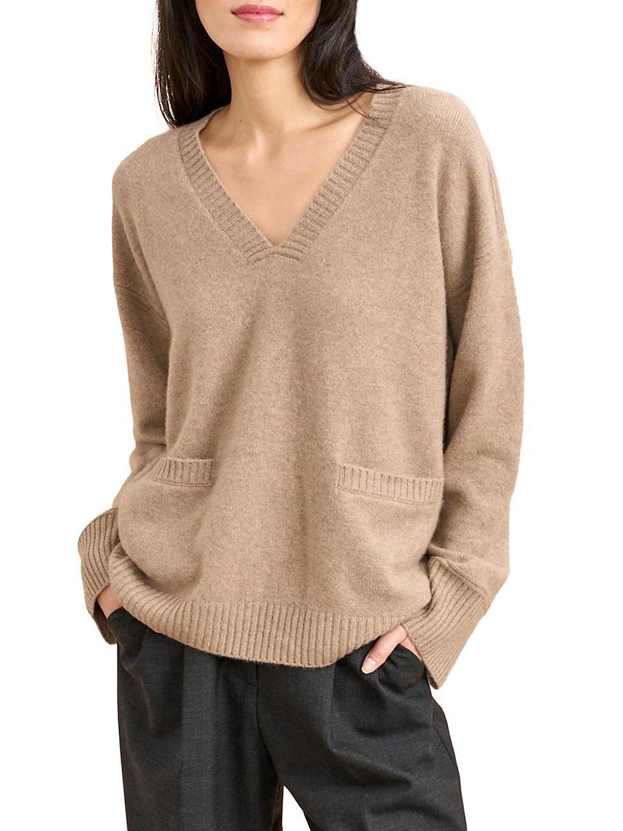 Womens Fine V-Neck Sweater Product Image