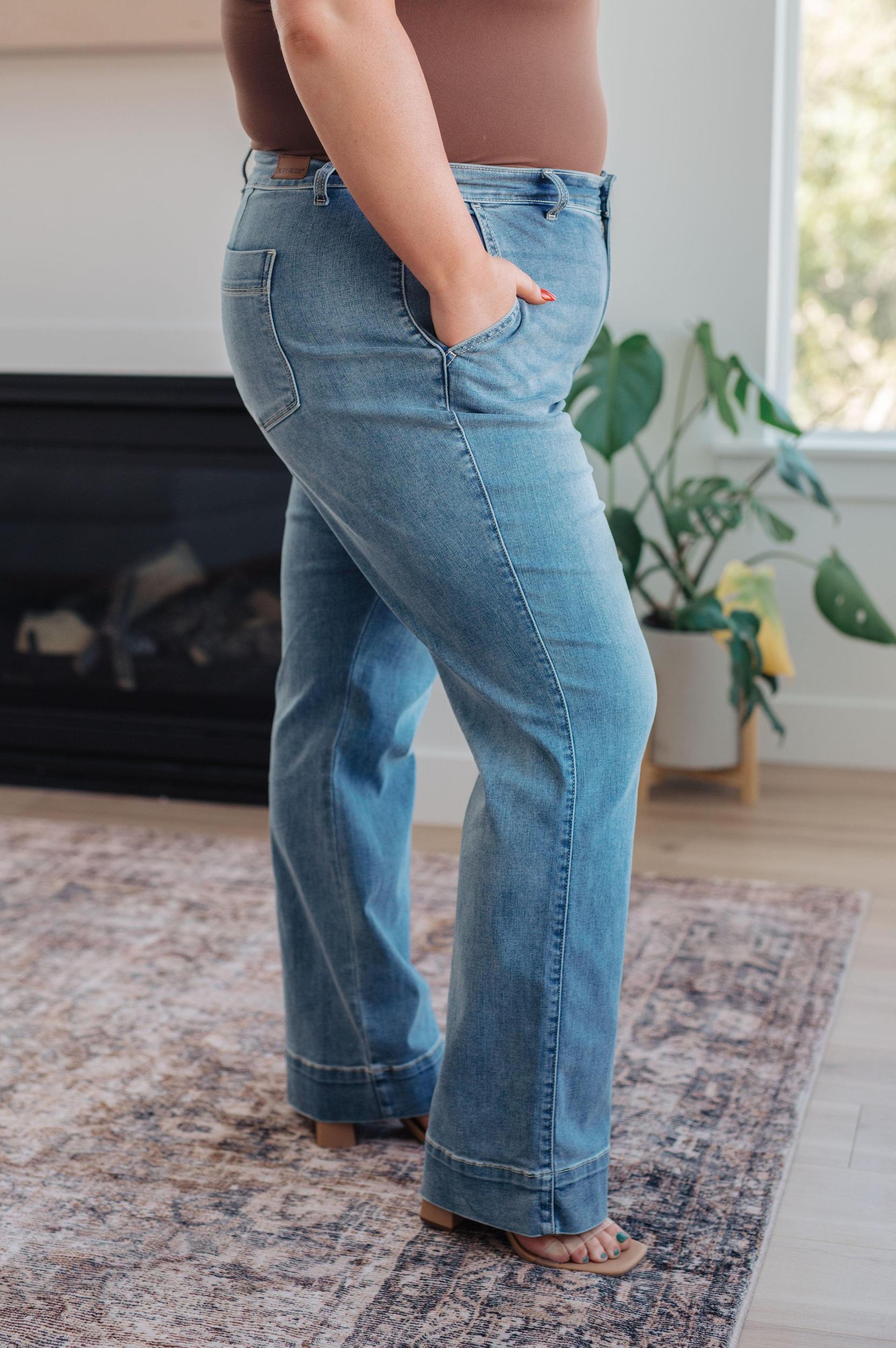 Mindy Mid Rise Wide Leg  Judy Blue Jeans - ONLINE EXCLUSIVE! Product Image