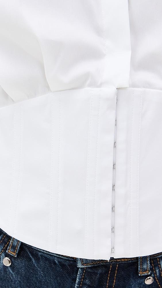 alice + olivia Edie Corset Button Down | Shopbop Product Image