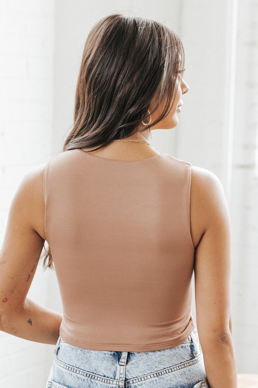 Round Neck Cropped Tank Top - FINAL SALE Female Product Image