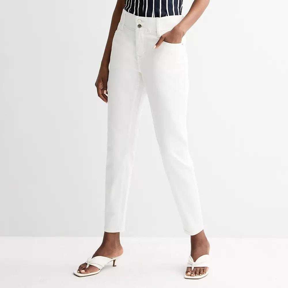 Women's Nine West Tummy-Control Skinny Jeans, Size: 10, White Knight Product Image