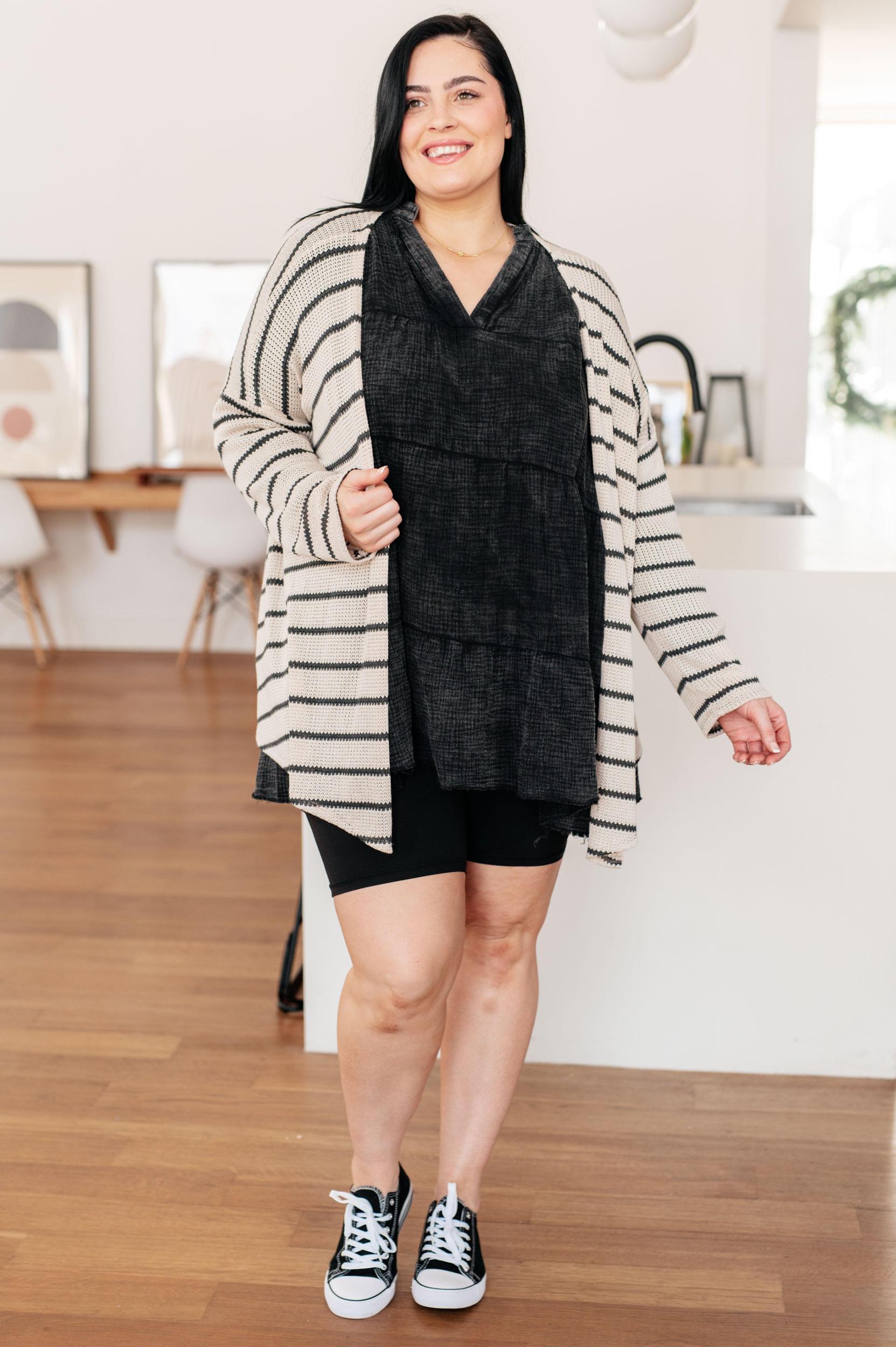 Weekend Adventure Striped Longline Cardigan Product Image