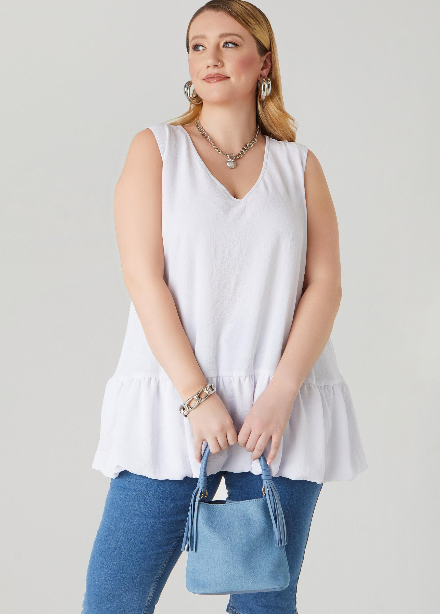 Textured Flounced Blouse Product Image