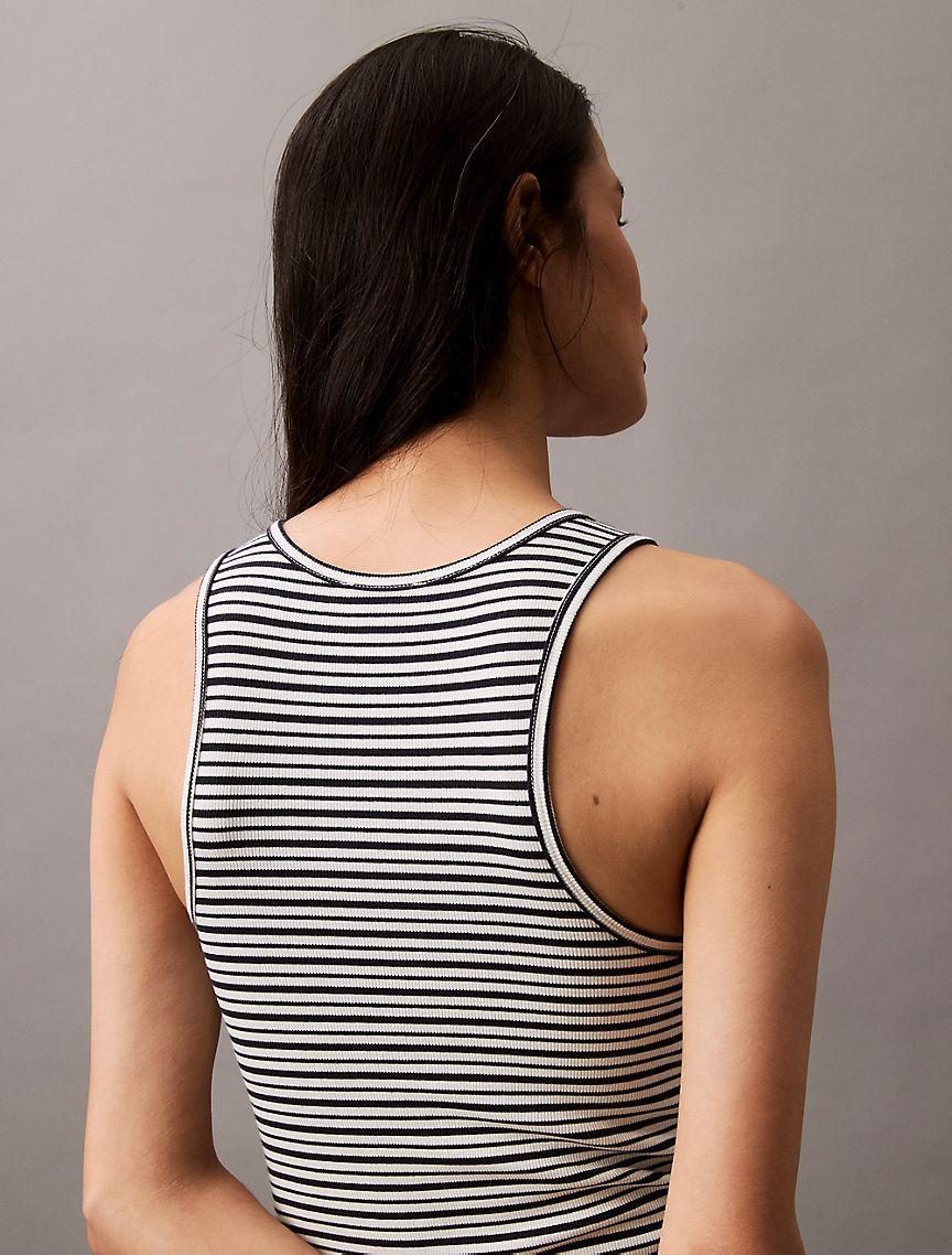 Ribbed Stripe Slim Midi Dress Product Image