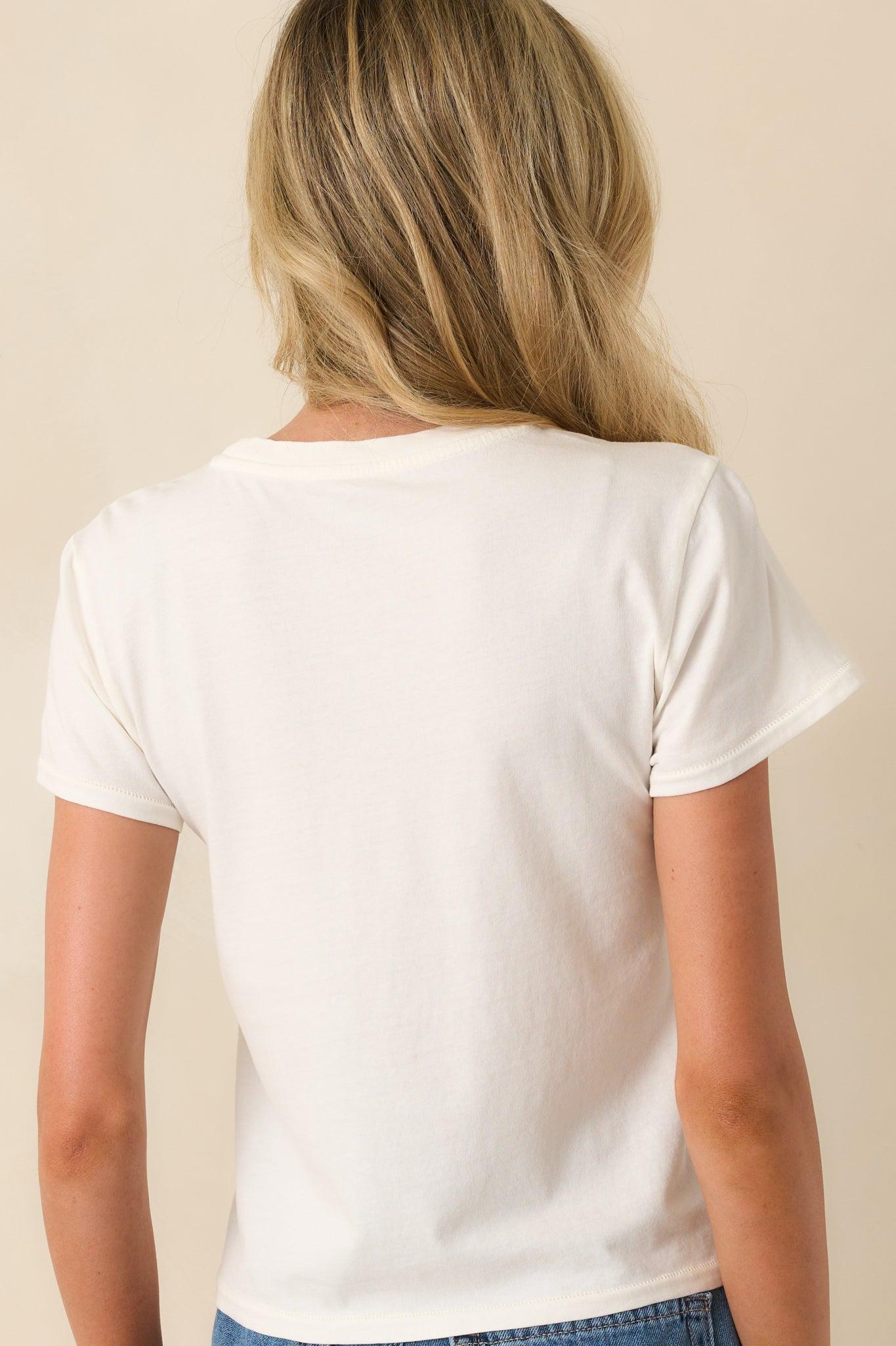 Z Supply Ivory Cotton Lovers Tourist Tee Product Image