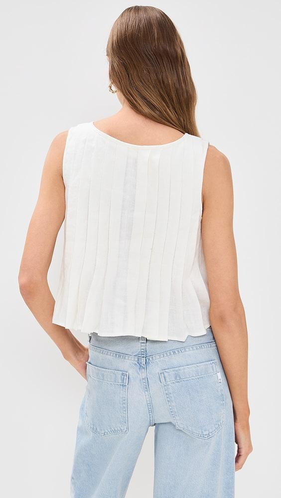 VRG GRL Valeria Linen Top White | Shopbop Product Image