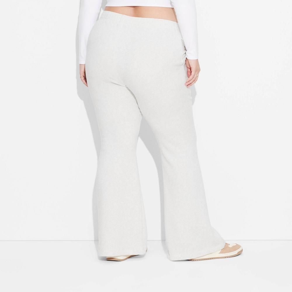 Women's High-Rise Flare Sweatpants - Wild Fable™ Heather 4X: Relaxed Fit, Heavyweight Fleece, Side Pocket Product Image