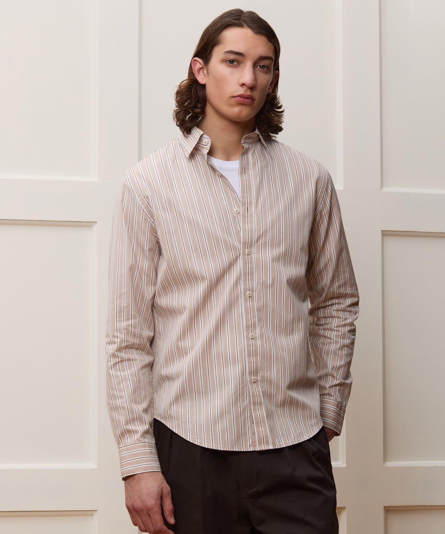 Slim Fit Cotton Poplin Point Collar Shirt Product Image
