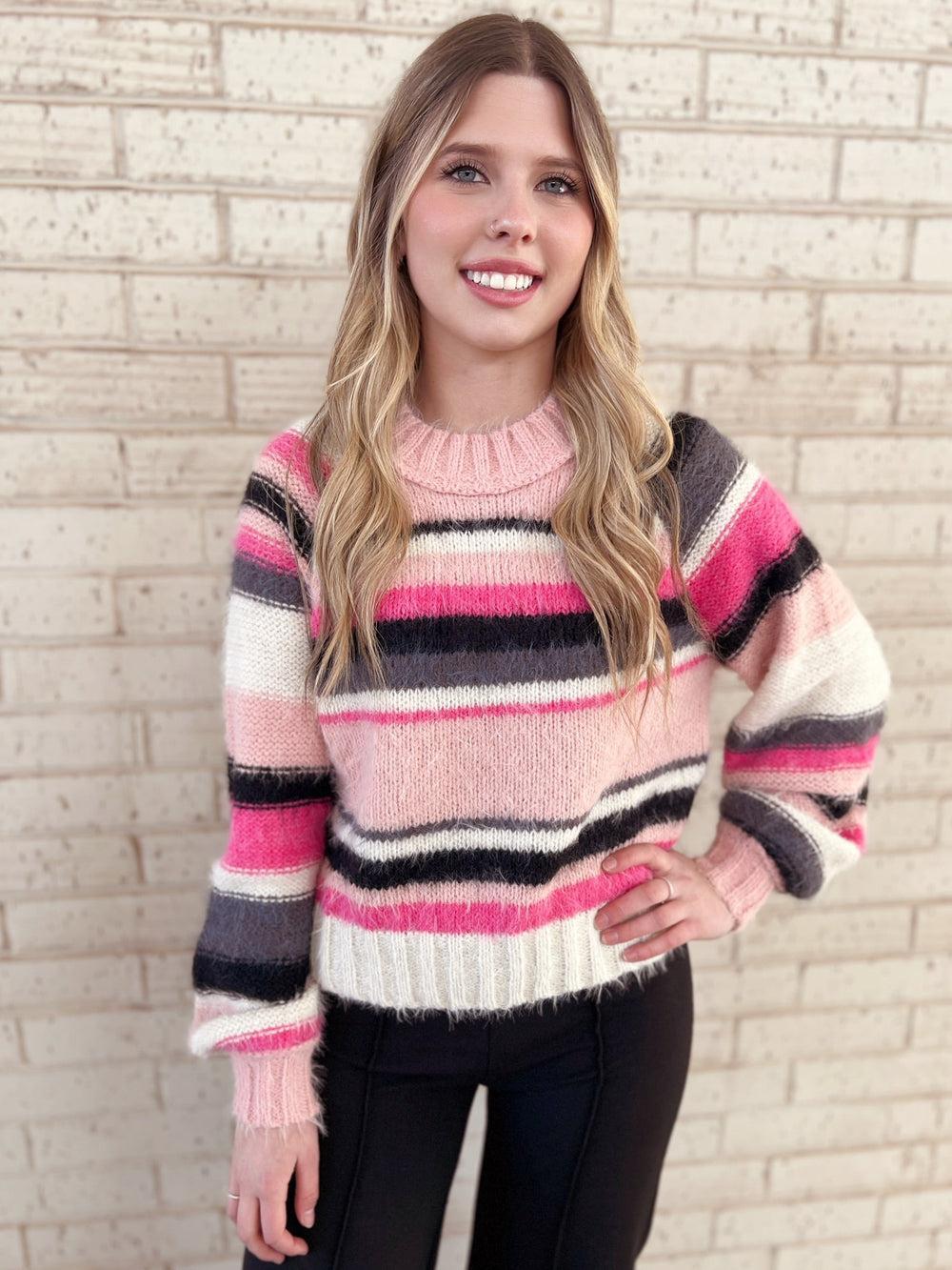 Striped Mohair Sweater - 2 Colors* Product Image