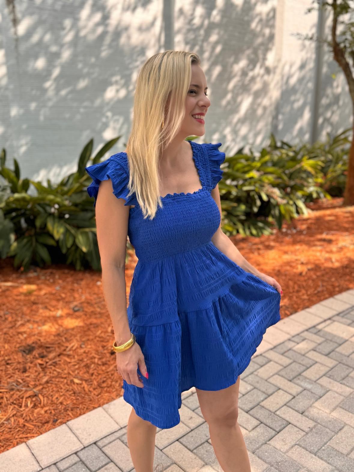 Jacie  Smocked Mini Dress Product Image