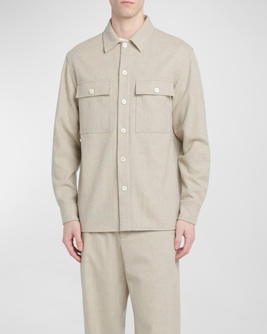 Mens Virgin Wool Shirt Jacket Product Image