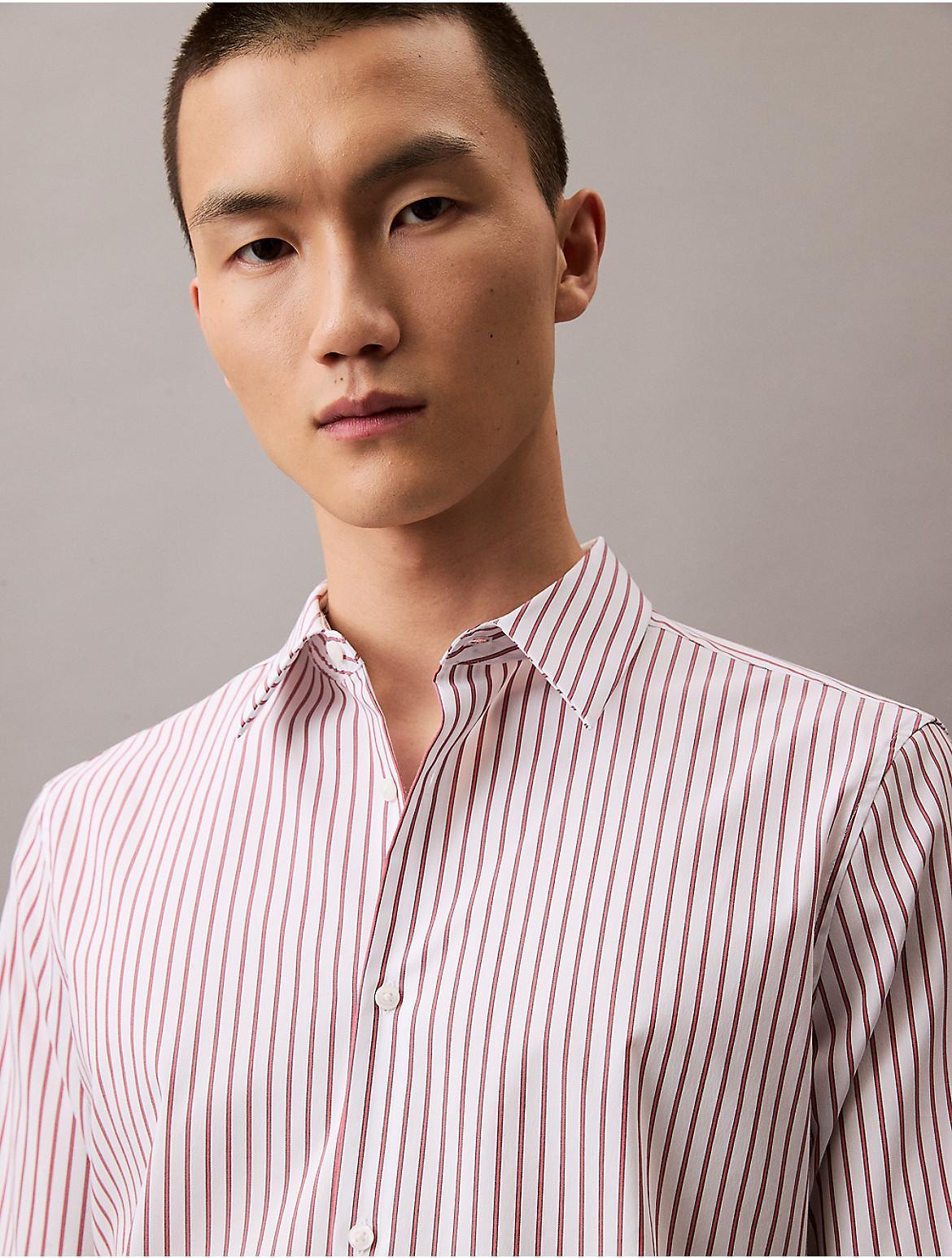 Calvin Klein Mens Tech Cotton Slim Button Down Shirt - Red Product Image