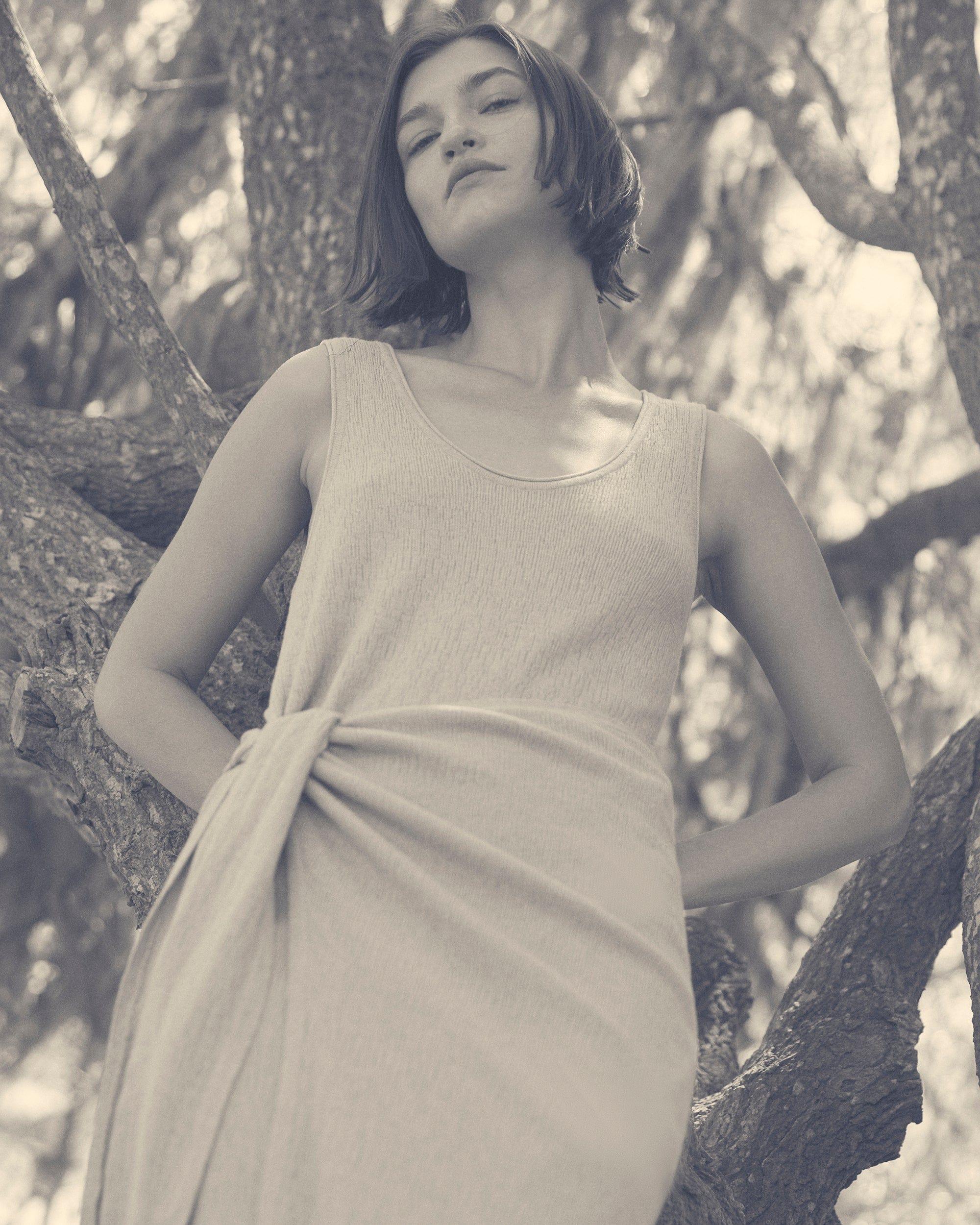 Bianca Linen-Cotton Wrap Dress Product Image