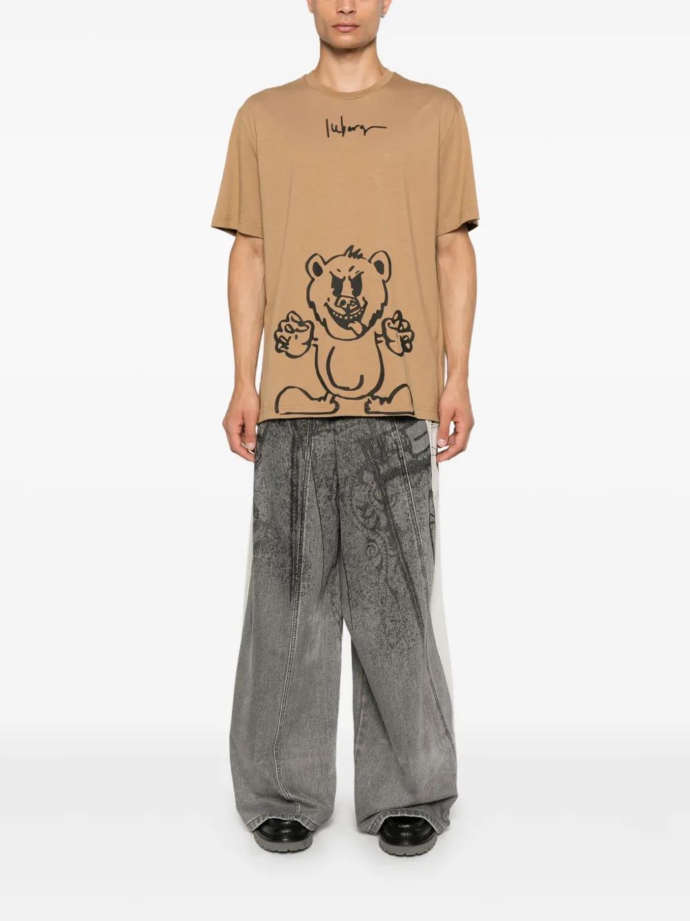 logo-embroidered printed T-shirt Product Image