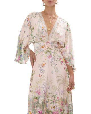 Petal Sleeve Long Dress Product Image