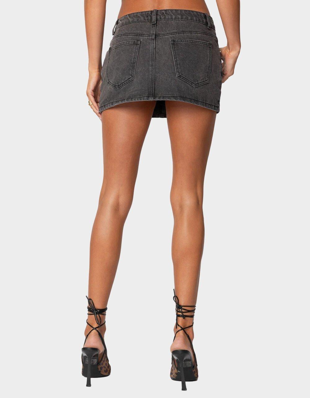EDIKTED Chiara Denim Micro Skirt Product Image