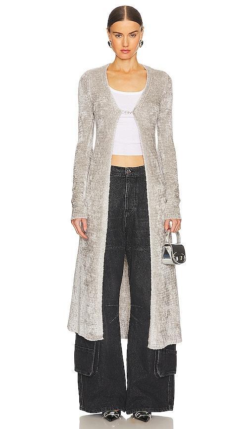Diesel Long Cardigan in Grey Product Image