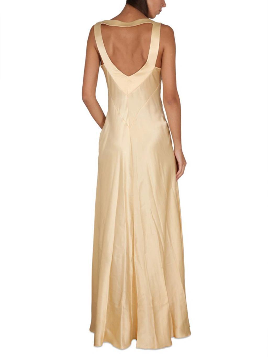 ALBERTA FERRETTI Long Dress In Beige Product Image