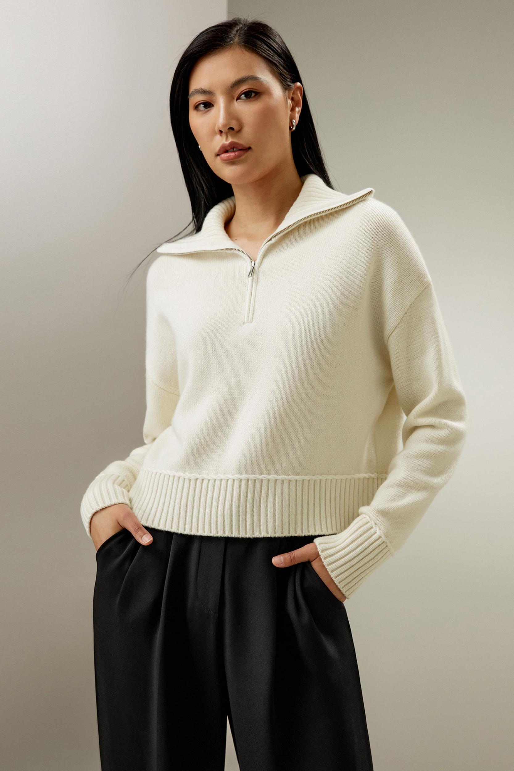 Relaxed Fit Wool-Cashmere Blend Sweater Product Image