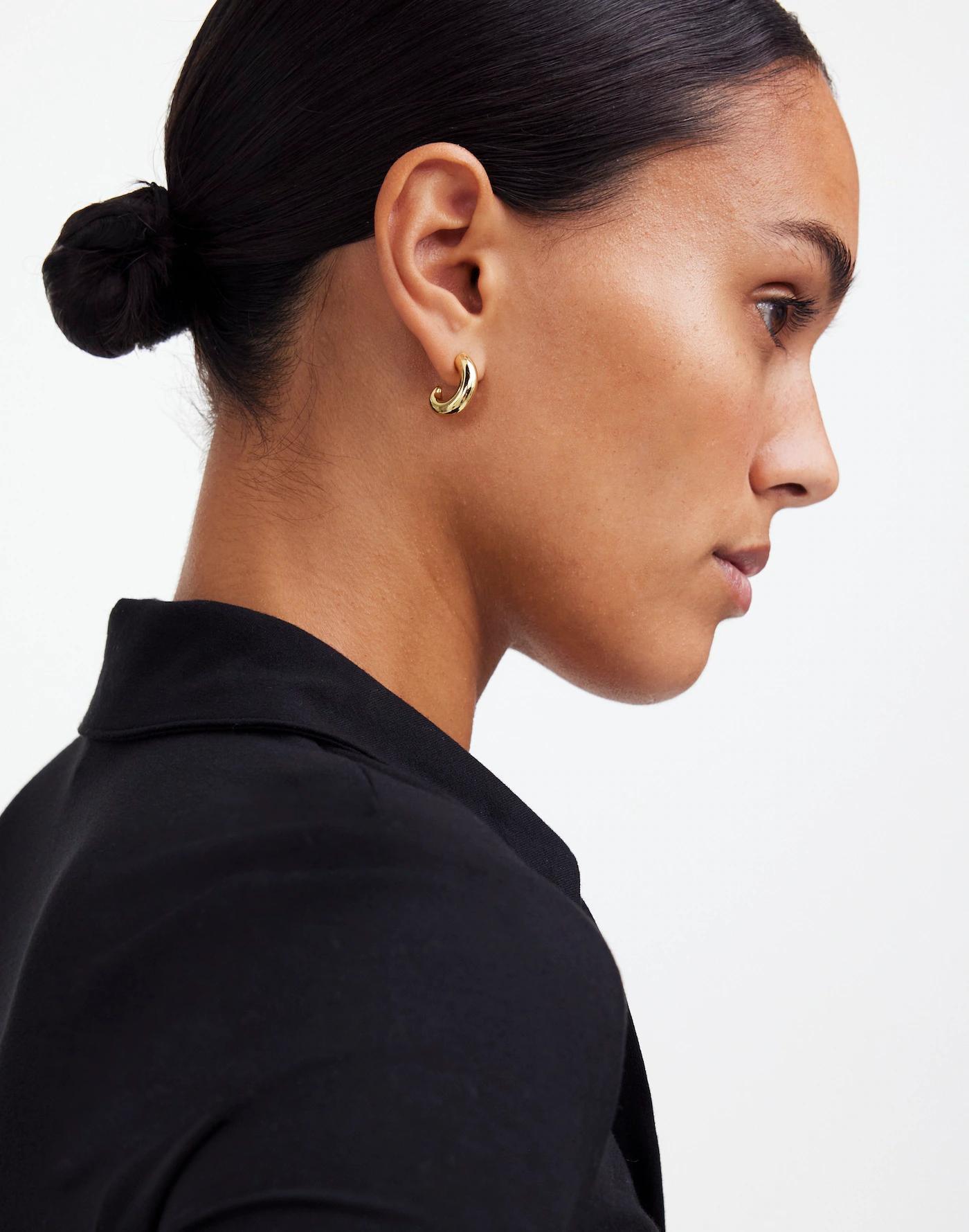 Chunky Half Hoop Earrings Product Image