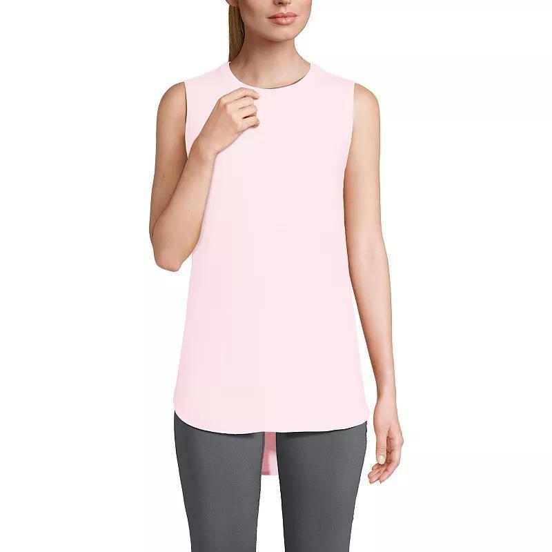 Petite Lands' End Power Performance Tunic Tank Top, Women's, Size: Medium Petite, Black Pinstripe Product Image