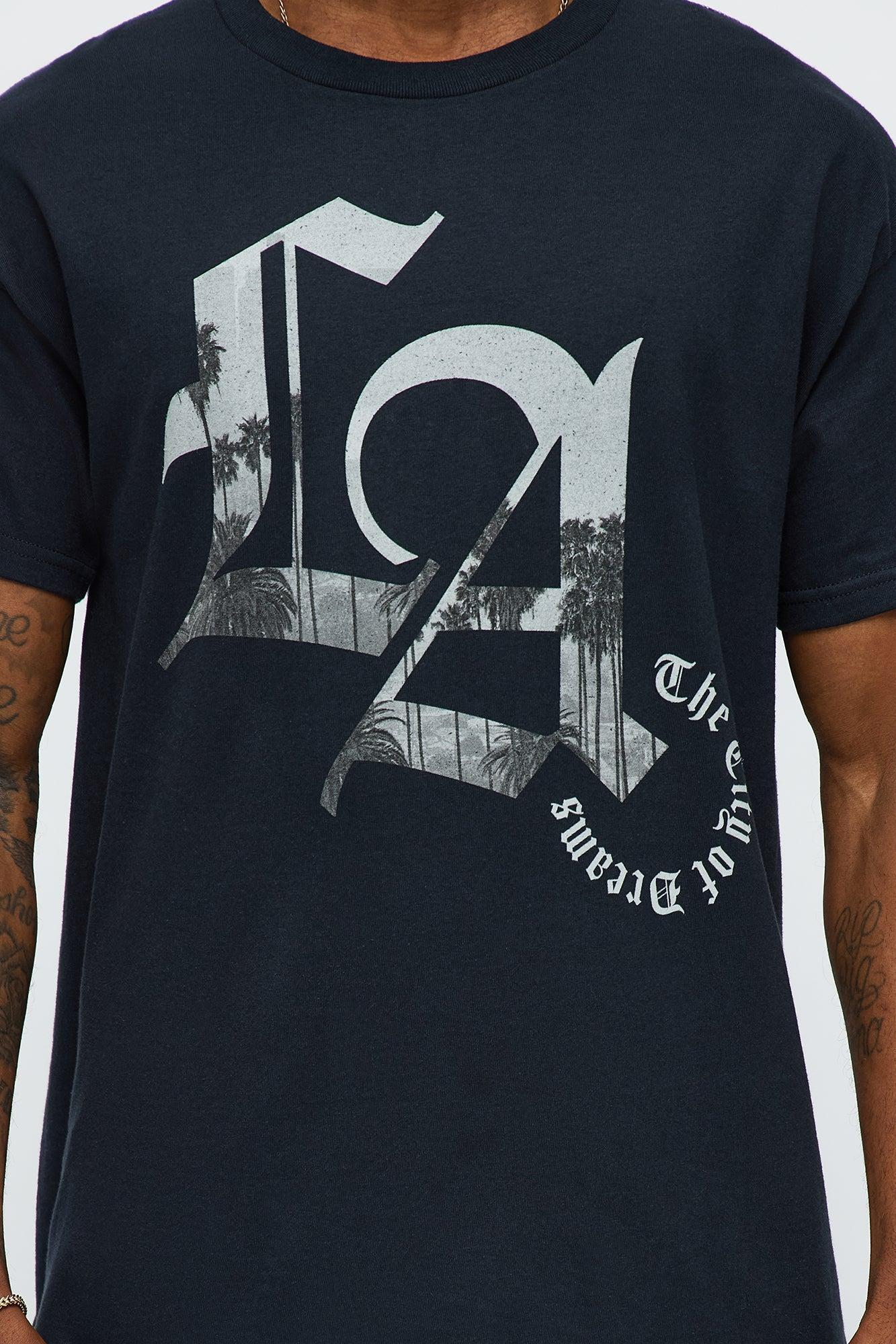 City Of LA Initial Short Sleeve Tee - Black Product Image