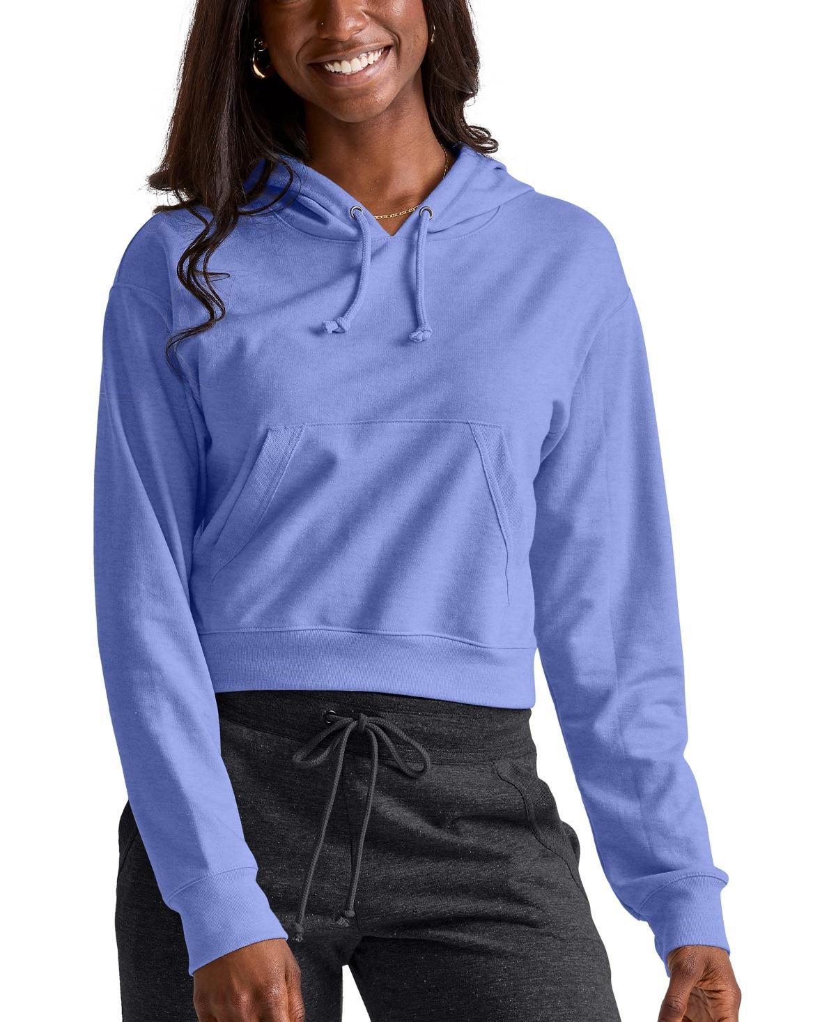 Womens Hanes Cropped Fleece Hoodie Product Image