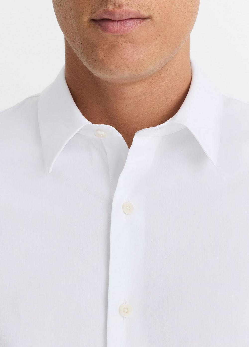 Mens Stretch-cotton Poplin Shirt, Black, Size XXL Vince Product Image