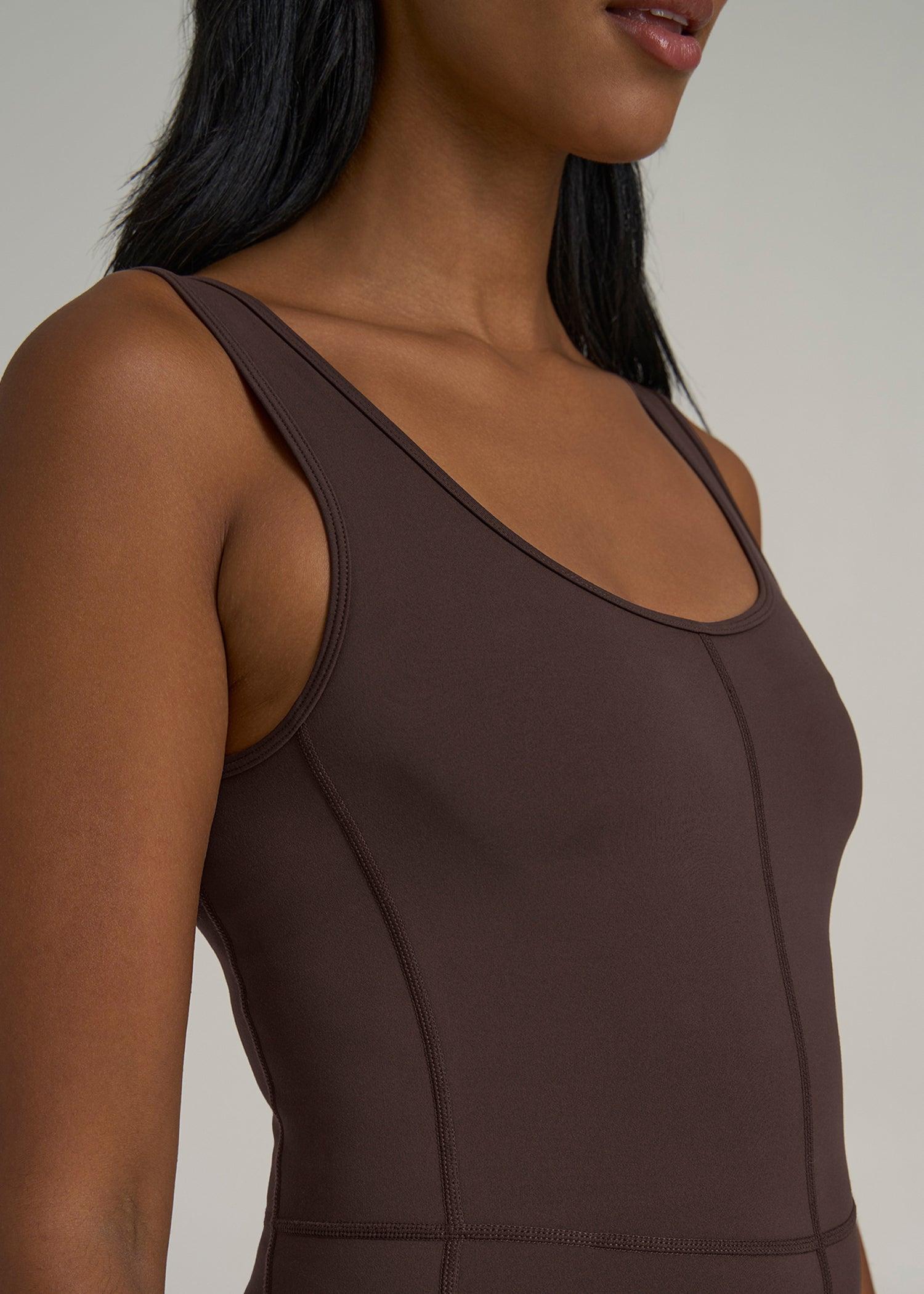 Balance Scoop Neck Tall Women's Jumpsuit in Espresso Product Image