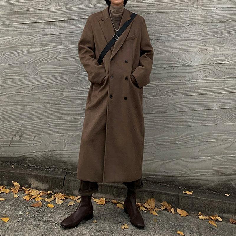 RT No. 6156 BROWN WOOLEN TRENCH COAT Product Image