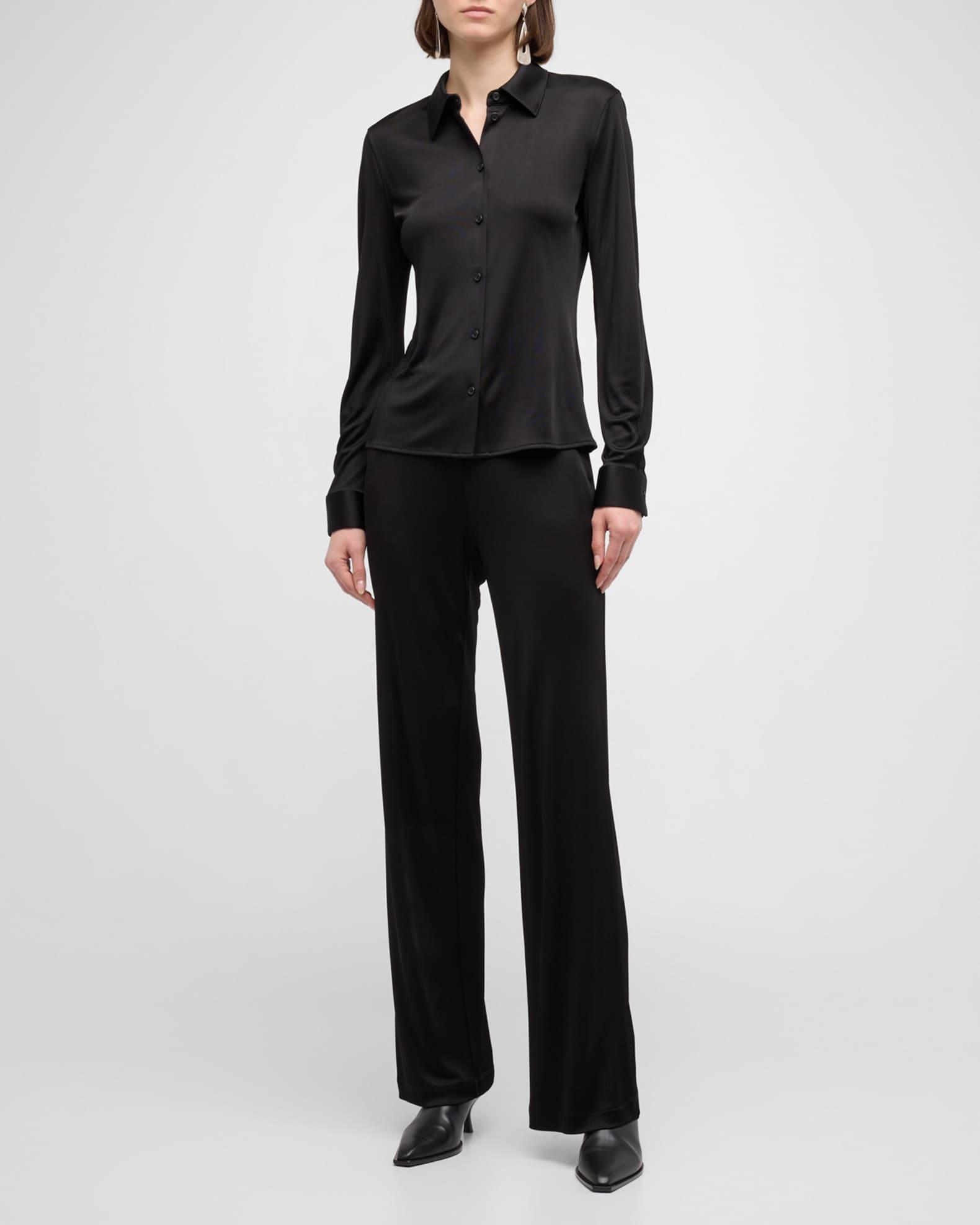 Fluid Button-Front Shirt Product Image
