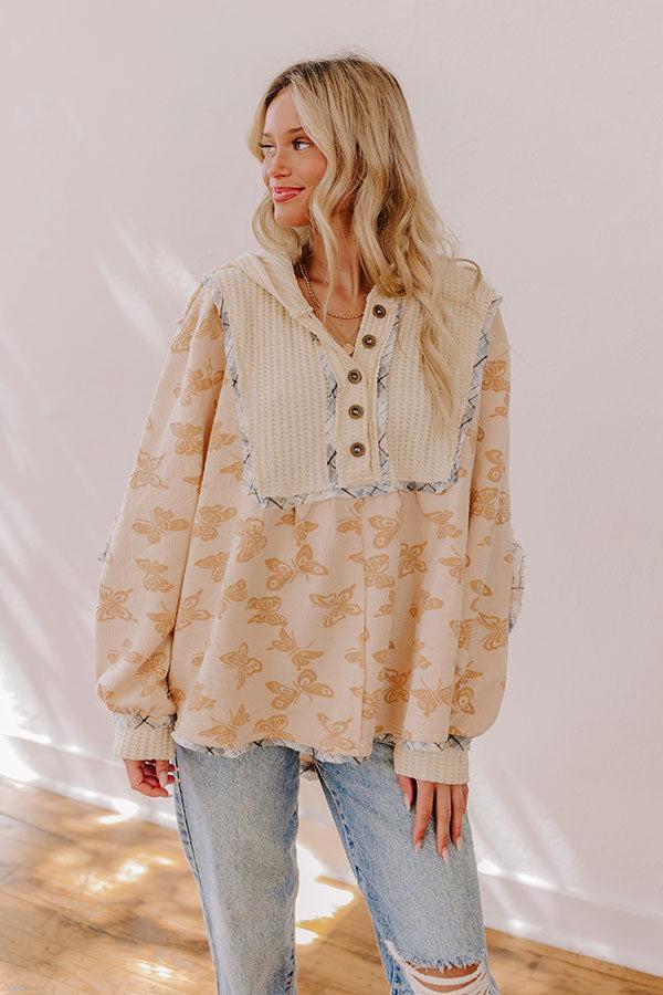Heart Flutters Knit Sweater in French Vanilla Product Image