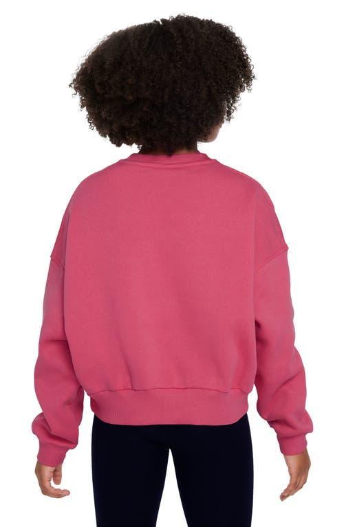 Nike Kids' Sportswear Club Fleece Crewneck Sweatshirt in Aster Pink/White at Nordstrom, Size Xs Product Image