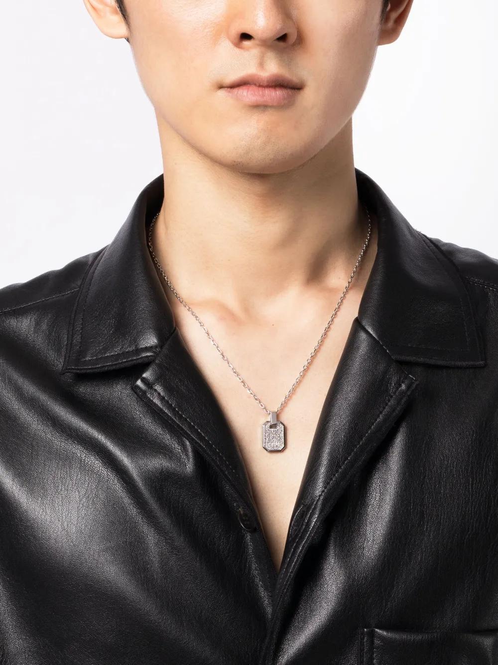 crystal-embellished rolo-chain necklace  Product Image