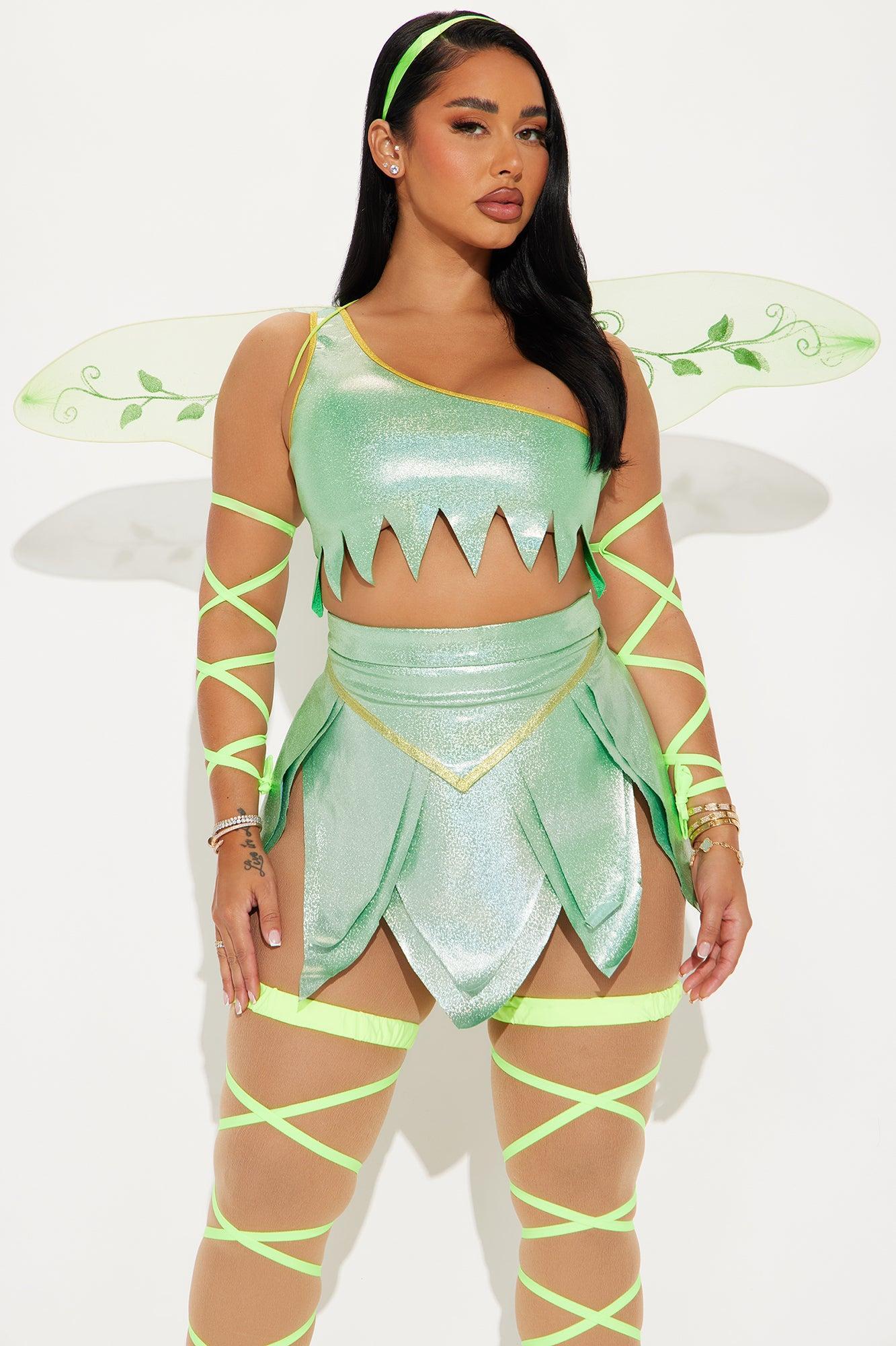 Feisty Fairy 6 Piece Costume Set - Gold Product Image