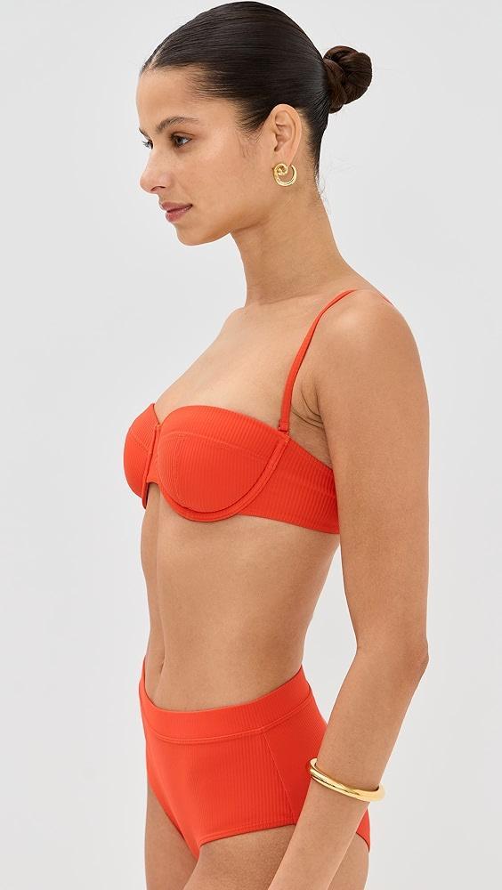 STAUD Jo Balconette Bikini Top | Shopbop Product Image