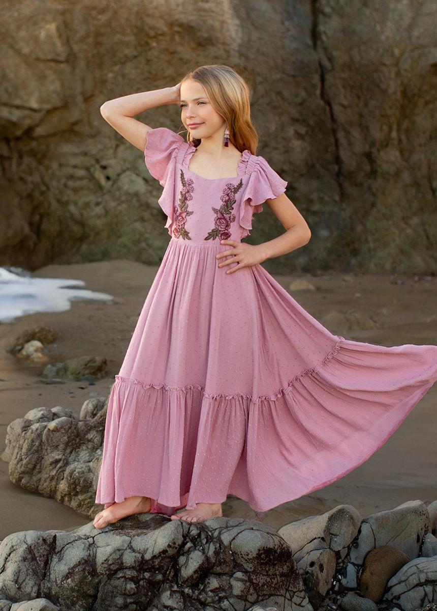 Dewi Dress in Pale Orchid Girls Product Image
