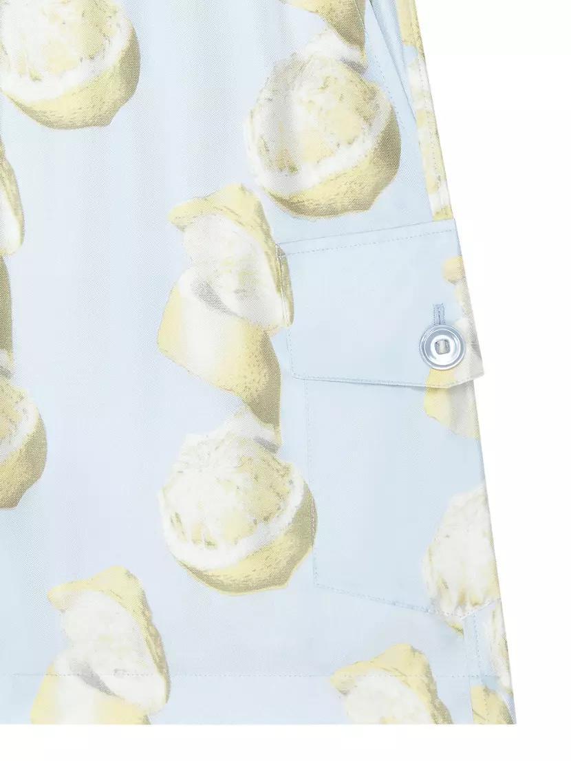 Plage Printed Bermuda Shorts in Silk Product Image